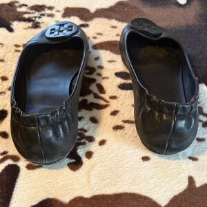 Tory Burch Black Flats